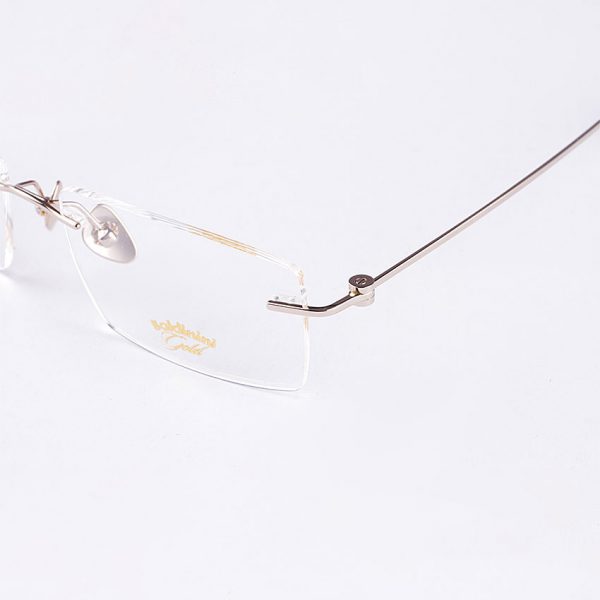 Baldinini BLD2462 102 Eyeglasses 18k Gold Plated Rimless (Silver) - Image 3