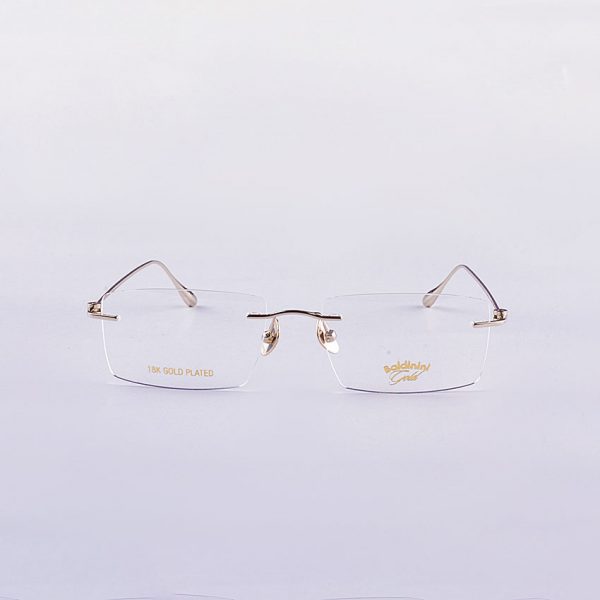 Baldinini BLD2462 102 Eyeglasses 18k Gold Plated Rimless (Silver) - Image 2